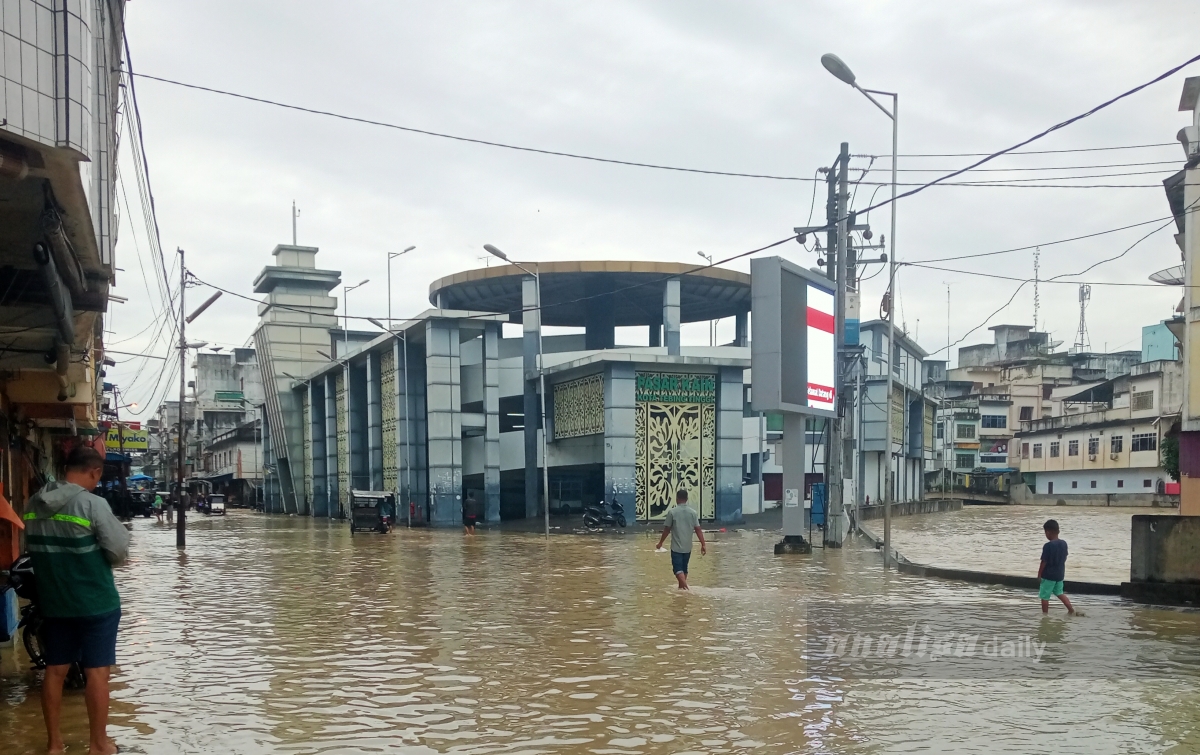 Sungai Padang dan Bahilang Meluap, Air Genangi Kota Tebingtinggi