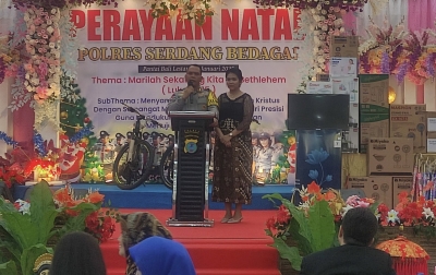 Polres Serdang Bedagai Rayakan Natal dengan Penuh Sukacita