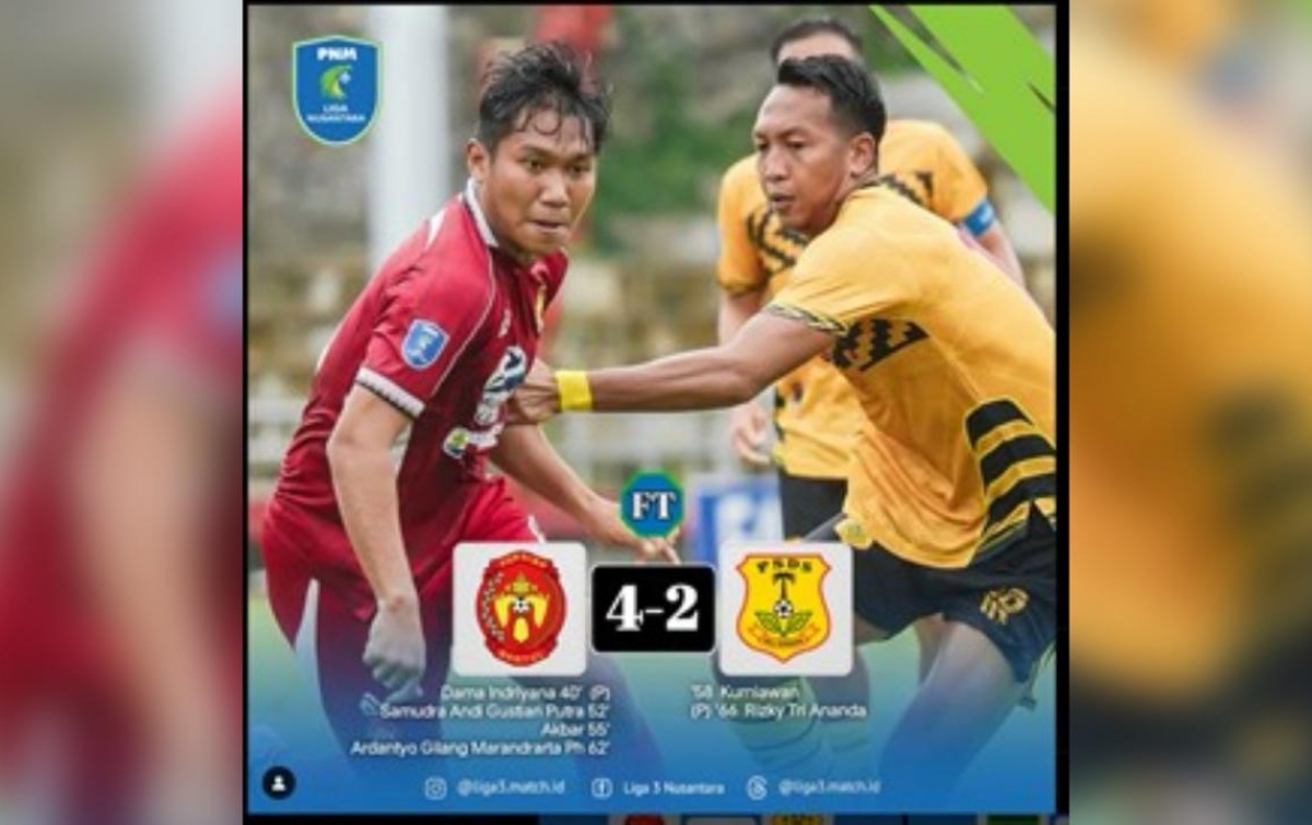 PNM Liga Nusantara 2024/2025: Hujan Gol dan Kartu Warnai Laga Persiba vs PSDS