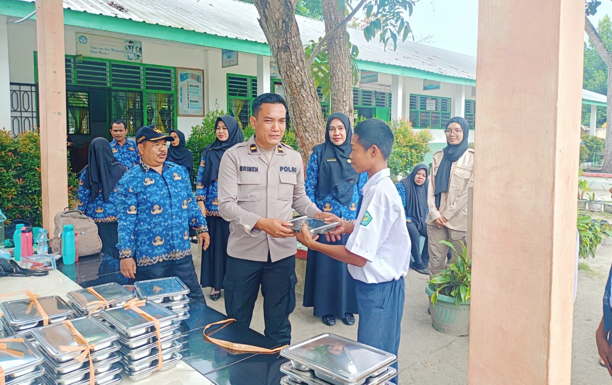 Keceriaan Warnai Siswa Penerima Makan Bergizi Gratis di Sergai