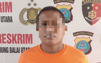 Tega Aniaya Ibu Kandung, Pria di Tanjungbalai Tertunduk Lesu Ditangkap Polisi