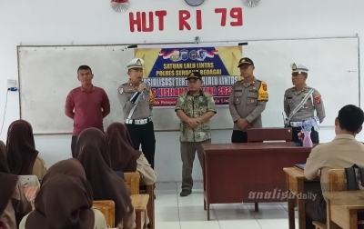 Edukasi Pelajar, Satlantas 'Police Go To School' di SMAN 1 Seirampah