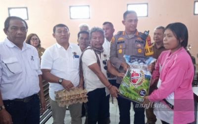 Rayakan HPN-HUT ke-79, PWI Bonapasogit dan Polres Taput Bakti Sosial ke Panti Asuhan