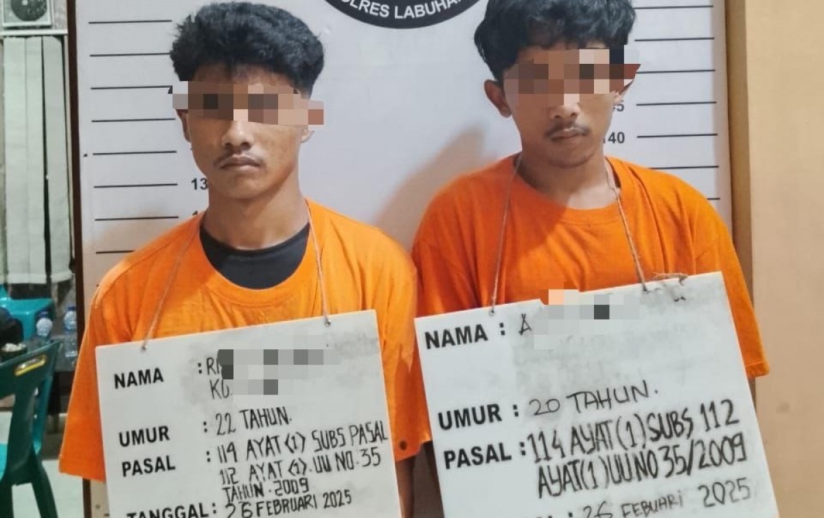 Polres Labuhanbatu Tangkap Dua Pemuda Diduga Miliki Sabu