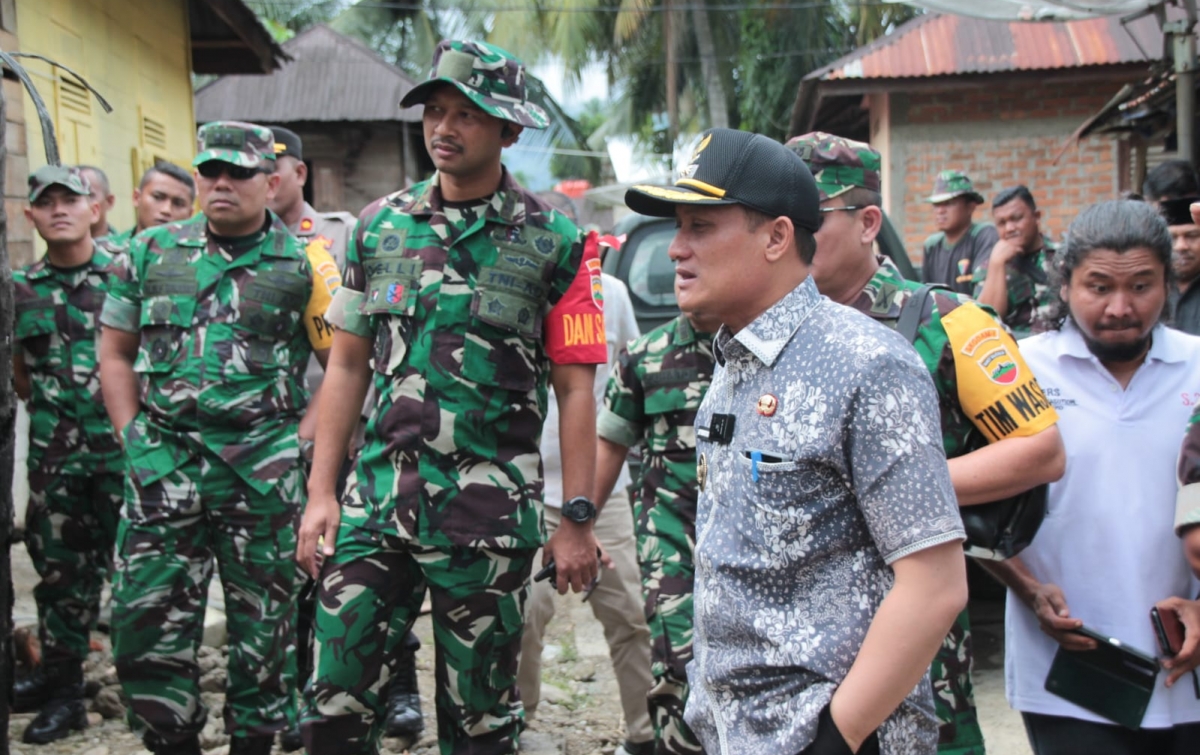 Tim Wasev  Pusterad Tinjau TMMD  Ke-123 Kodim 0212/Tapsel di Desa Pintu Padang