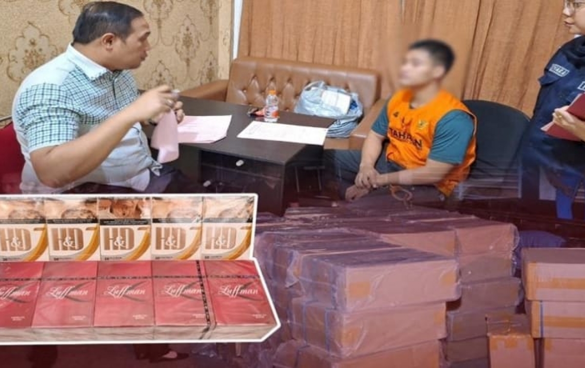 Tersangka Pengedar Rokok Ilegal Diserahkan ke Kejari Padangsidimpuan