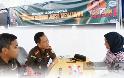 Kajari Sidimpuan Gelar Pojok Adhyaksa Dalam Rangka Penyuluhan Hukum OM JAK di Ramadhan Fair 1446 H