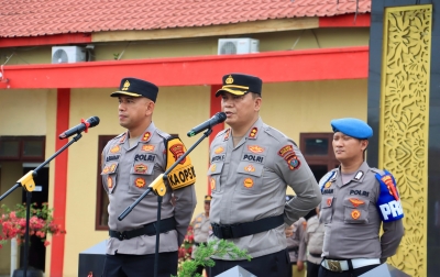 Serah Terima Jabatan Kapolres Pelabuhan Belawan, AKBP Janton Silaban Digantikan AKBP Oloan Siahaan