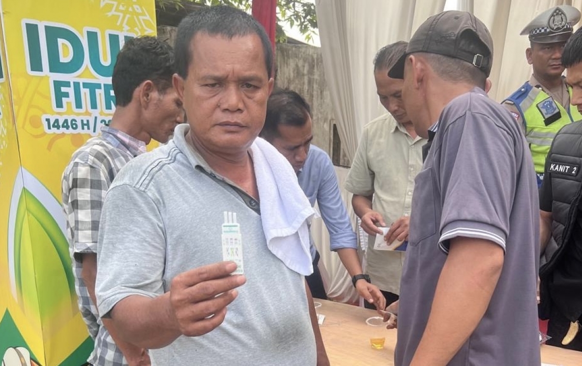 Sopir Angkutan Umum di Sergai Dites Urine, Apa Hasilnya?