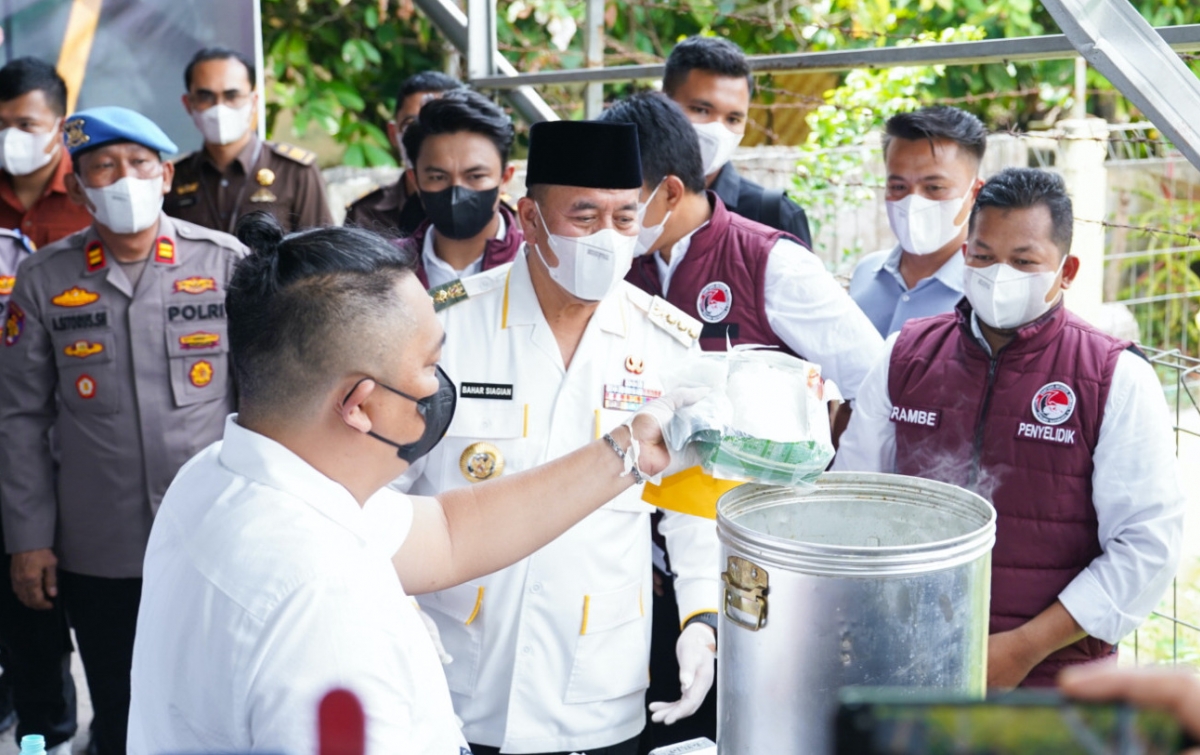 Bupati Batubara Bersama Polres Musnahkan Barang Bukti Narkoba