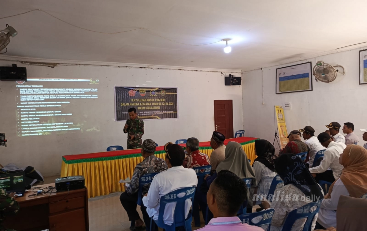 Program TMMD ke-124, Kodim 0208/Asahan Sosialisasi Werving Masuk TNI 