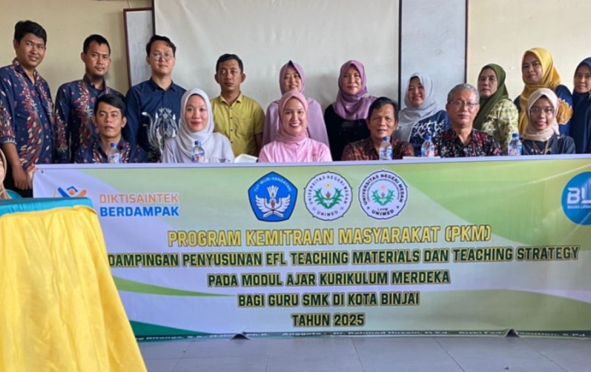 Dosen Unimed Dampingi Guru SMK Binjai Susun Modul Ajar EFL Kurikulum Merdeka