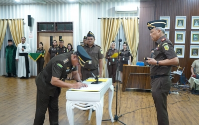 Lukas Sambiono Resmi Jabat Aspidmil Kejati Sumut