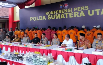 Polda Sumut Ungkap 322 Kasus, 499 Tersangka Ditangkap