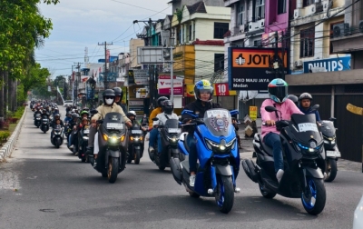 Aroma Semangat Kebangkitan Nasional Mewarnai Peserta Touring Satu Decade Yamaha NMAX