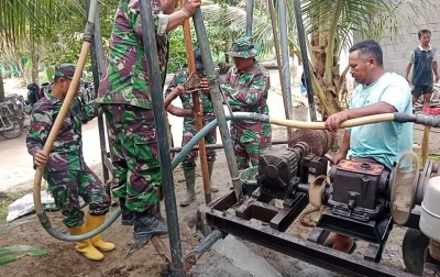 Wujudkan Air Bersih, Satgas TMMD ke-124 Pacu Pengerjaan Sumur Bor
