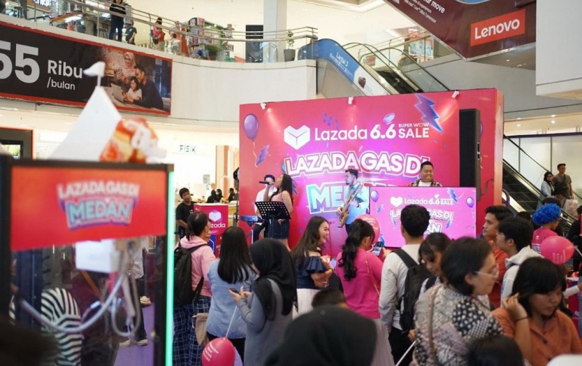 Lazada Gas di Medan! Warga Medan Merapat ke Super WOW Sale 6.6 dan Raih Voucher Fantastis Hingga Rp660.00