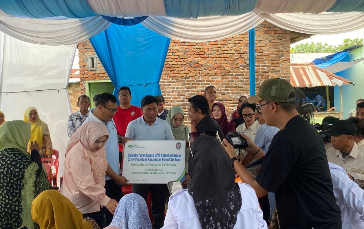 Pemkab Deliserdang Melindungi 2.164 Pekerja Rentan di Kecamatan Percut Seituan