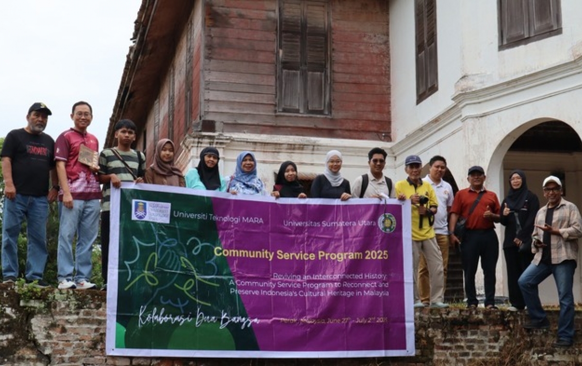 Abdimas Kolaborasi Internasional USU di Malaysia: Revitalisasi Rumah Besar Raja Bilah