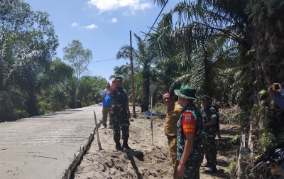 Jalan Cor Beton Hasil Program TMMD Selesai, Masyarakat Ucapkan Terima Kasih 