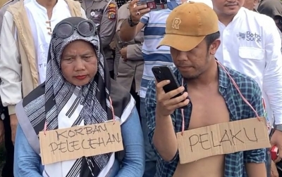 Tampilkan Teatrikal, Relawan Ajak Masyarakat Bijak Bermedsos: Minta Penghina Bobby Ditangkap