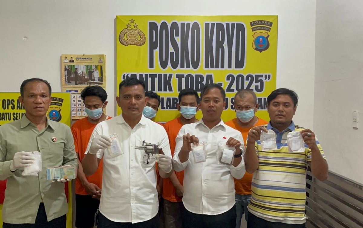 Polres Labusel Ungkap 33 Kasus Narkotika, Tangkap 40 Tersangka, Sita 1 Senpi Rakitan
