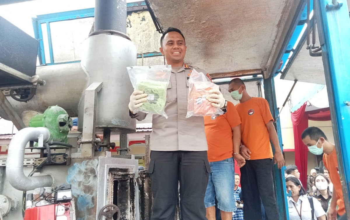 Polres Asahan Musnahkan 49,7 Kg Sabu 