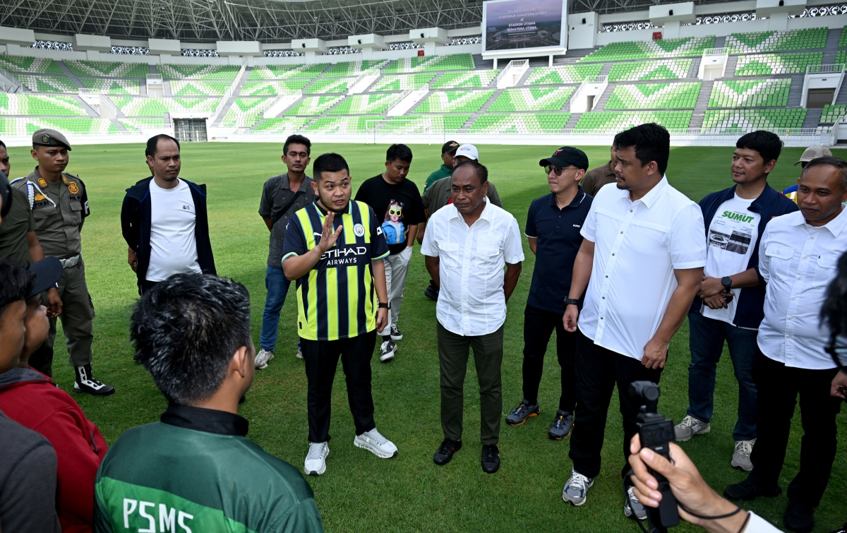 Beri Support ke PSMS, Bobby Nasution Pastikan Stadion Utama Sumut Siap Digunakan