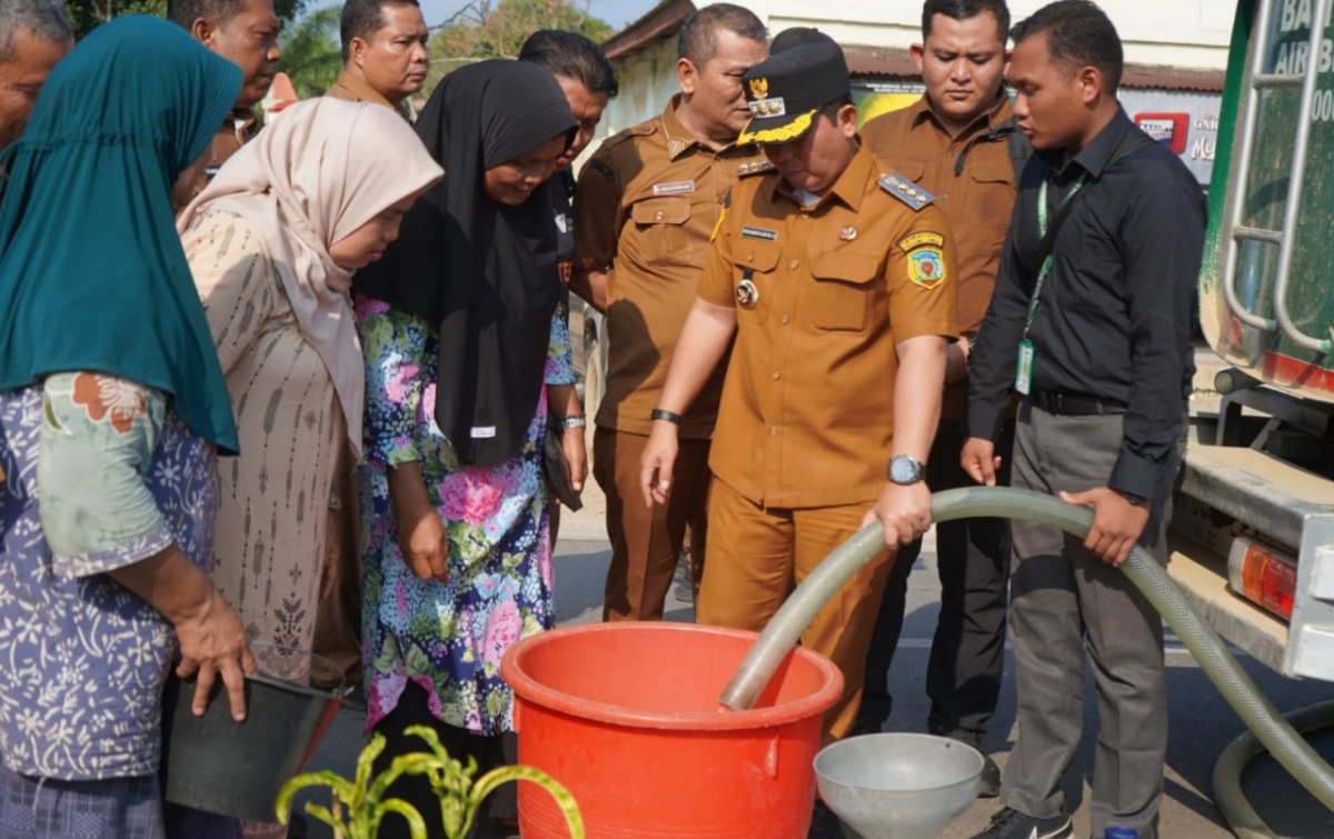 Pemkab Palas Salurkan Air Bersih di Hutaraja Tinggi