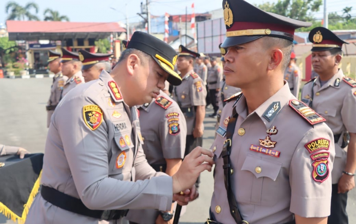 Sertijab Jajaran Polresta Deliserdang,  AKP Jonni Damanik Jabat Kapolsek Tanjungmorawa