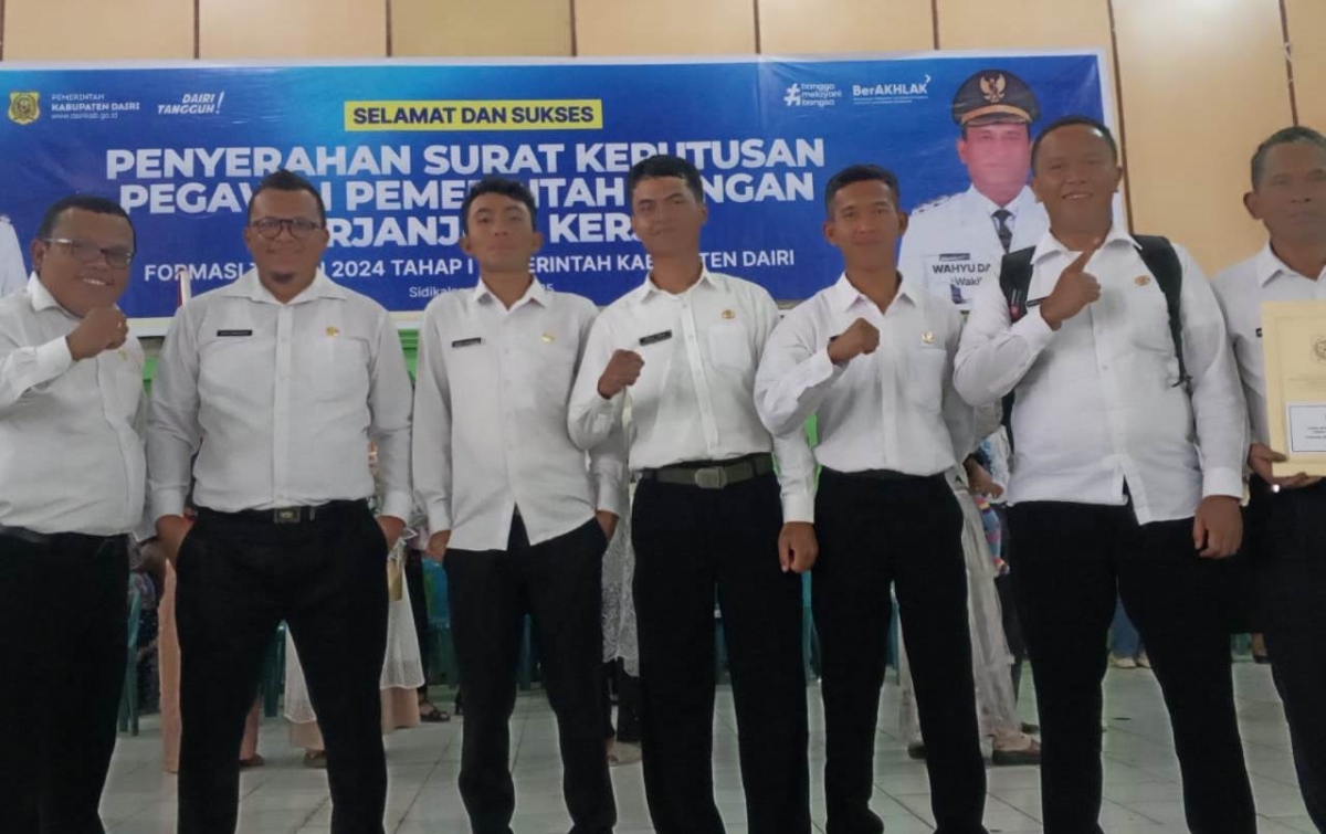 644 PPPK Dairi Terima SK, 80 Diantaranya Petugas Damkar