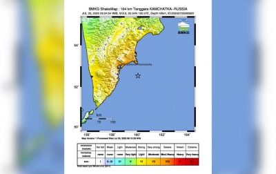 Gempa 8,7 Magnitudo Guncang Pesisir Timur Kamchatka Rusia, Berpotensi Tsunami di Wilayah Indonesia