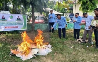 Kemenag Deliserdang Musnahkan Ribuan Dokumen Nikah Kedaluwarsa