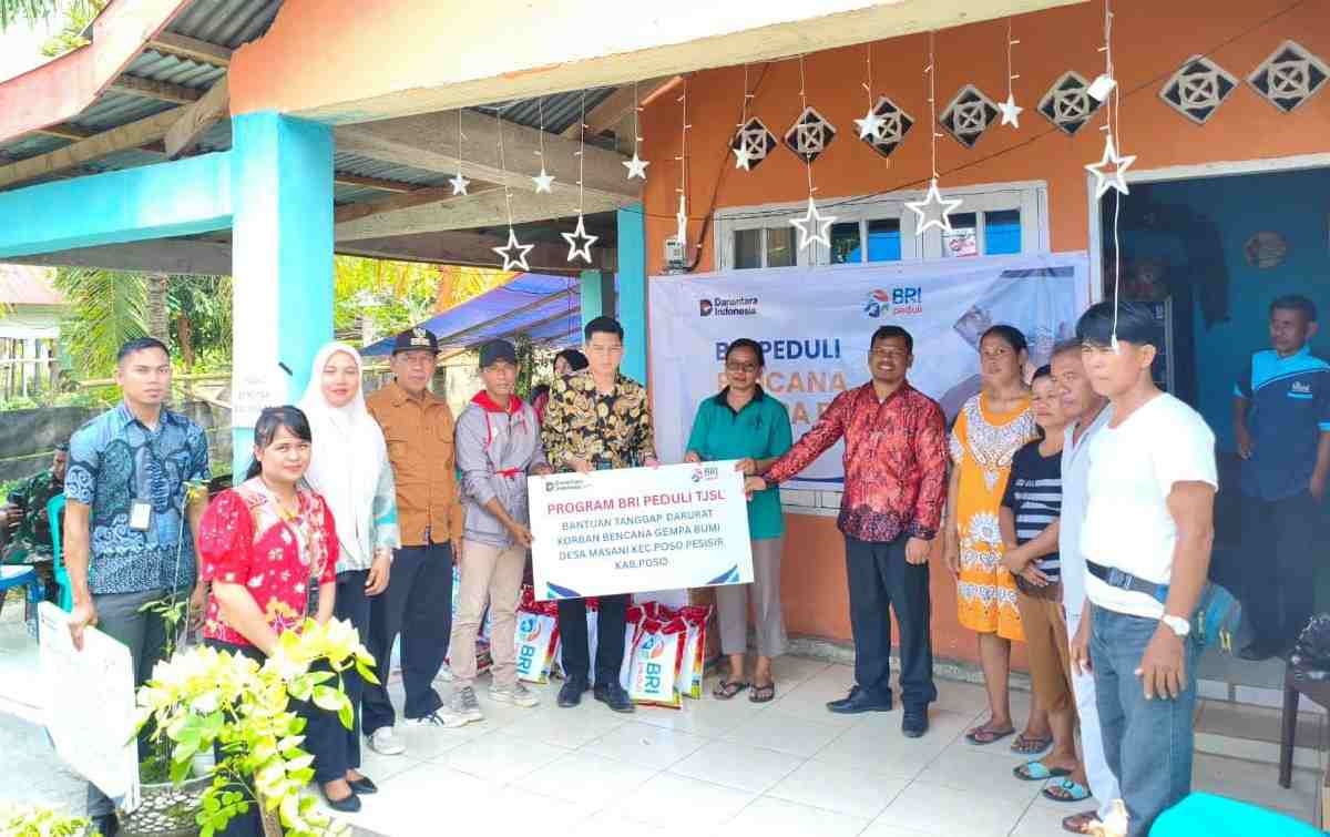 Tanggap Bencana Gempa Poso, BRI Peduli Salurkan Bantuan Bagi Korban Terdampak