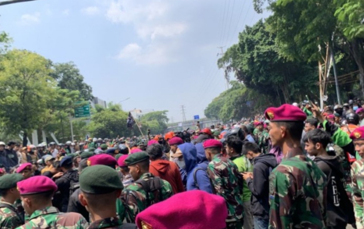 Kematian Afan Kurniawan, Ojol Demo Mako Brimob