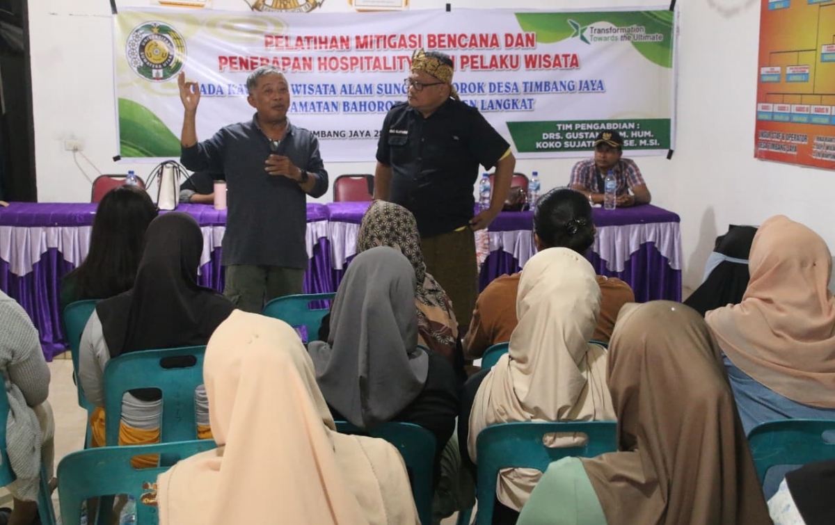 Dosen USU Pengabdian Masyarakat Terkait Mitigasi Bencana dan Hospitality di Timbang Jaya Bahorok