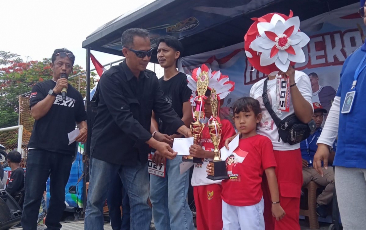 Karnaval HUT Kemerdekaan RI Bersama Yamaha di Tanjungmorawa Berlangsung Semarak