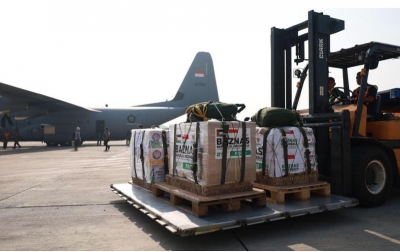 HUT Kemerdekaan, RI Salurkan Bantuan 800 Ton Logistik untuk Palestina
