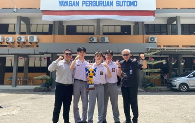 Harumkan Indonesia di Ajang Robotik Internasional, Tim Robotik Sutomo 2 Raih Emas