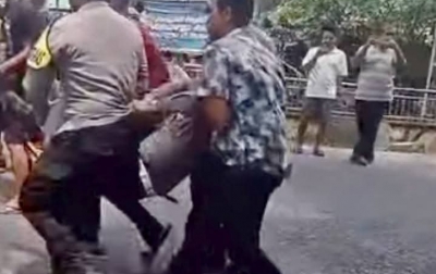 Kanit Lantas Polsek Kualuh Hulu Ditabrak Truk Box Diduga Membawa Ganja