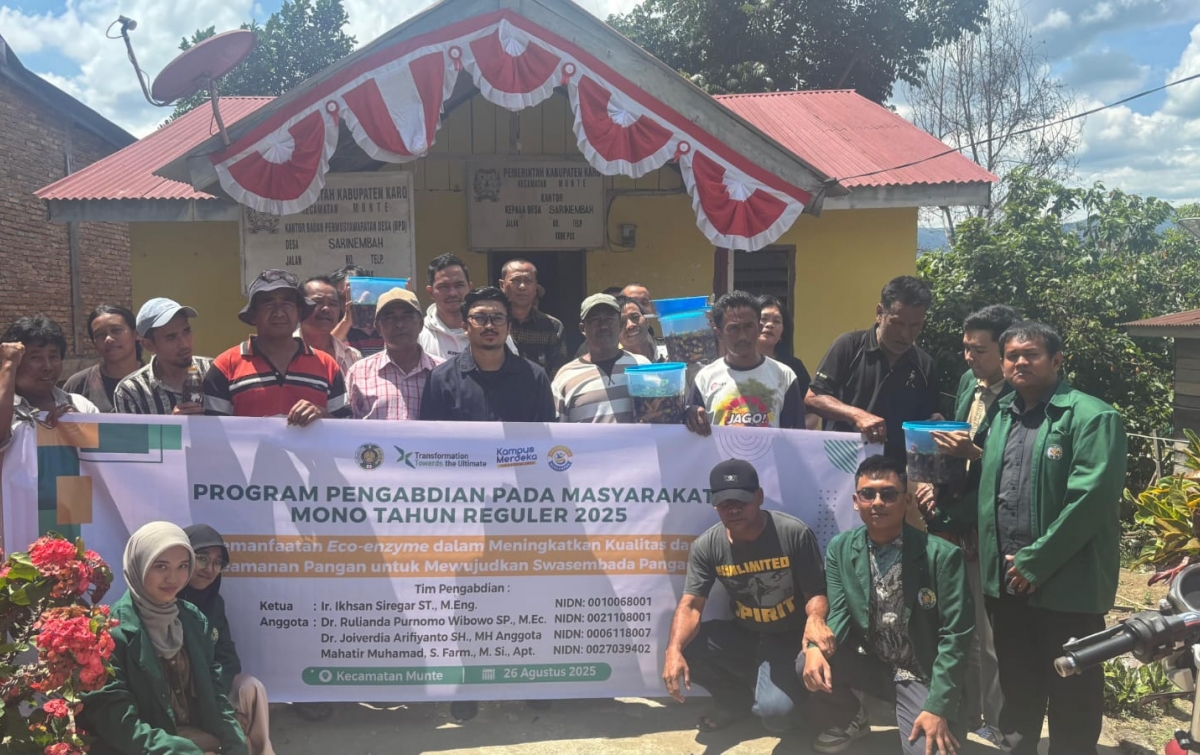 Dosen USU Bekali Warga Karo Ketrampilan Mengolah Limbah Organik