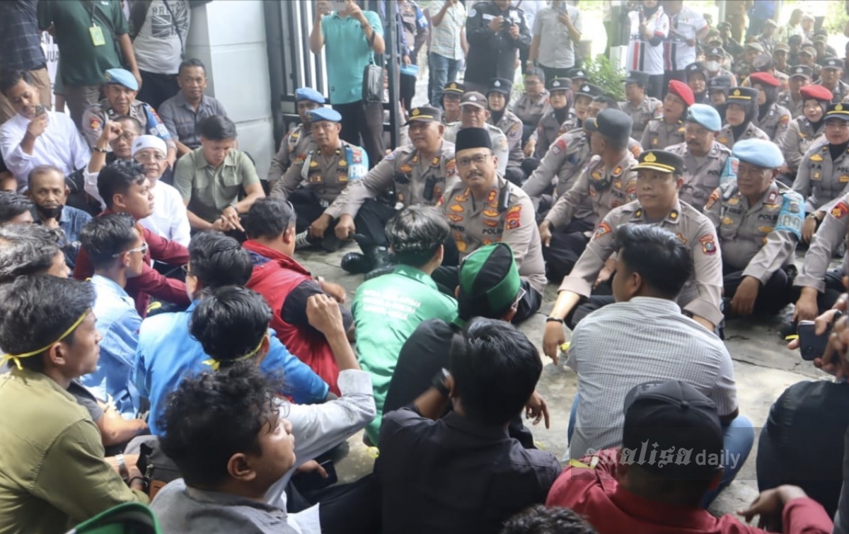 Mahasiswa-Masyarakat Langkat Unjuk Rasa, Kapolres: Berjalan Damai dan Tertib