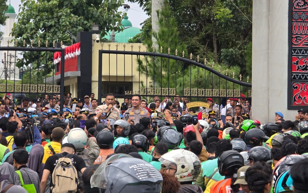 Aksi Unjuk Rasa Di Mapoldasu Aman, Godams Minta Polisi Lebih Humanis