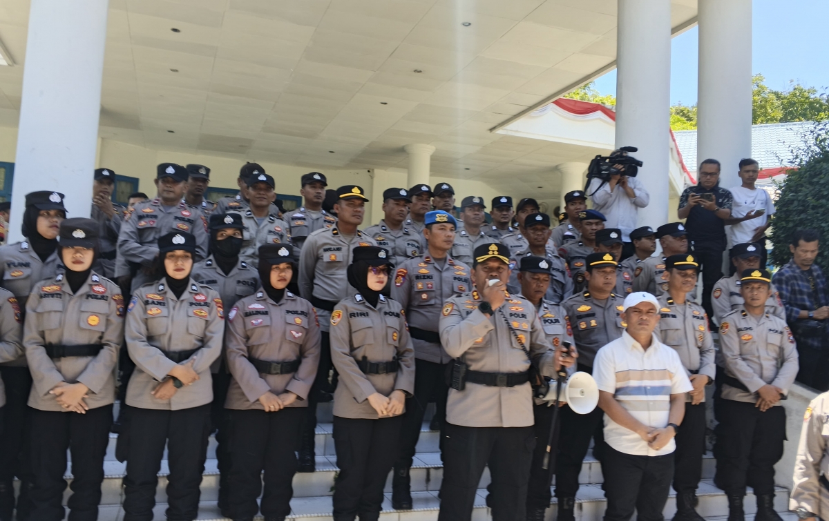 Aksi Demo Mahasiswa di DPRD Madina Berlangsung Kondusif, Polres Beri Apresiasi