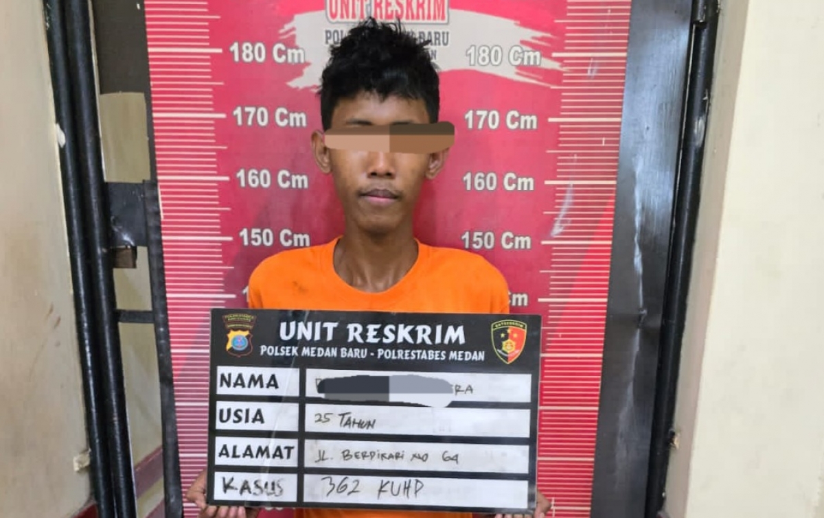 Polsek Medan Baru Bekuk Maling Ponsel Modus Pura-Pura Beli Rokok