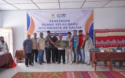 YBM PLN UID Sumut Salurkan Bantuan Ruang Belajar untuk MTs di Pedalaman Karo