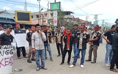 Gelar Aksi Unjuk Rasa, Massa Aliansi Peduli Keadilan dan HAM Minta Kapolres Lawan Segala Bentuk Tekanan 