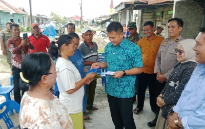 TNI-Polri Dukung Wabup Sergai Serahkan Bantuan Kemensos untuk Korban Puting Beliung