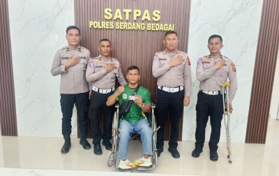Satlantas Polres Sergai Beri Pelayanan SIM D untuk Penyandang Disabilitas