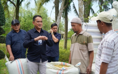 Bulog Sumut Serap 3 Ton Gabah Kering Panen dari Petani Desa Karang Rejo Langkat